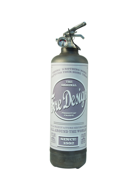 Fire extinguisher design Old School raw grey